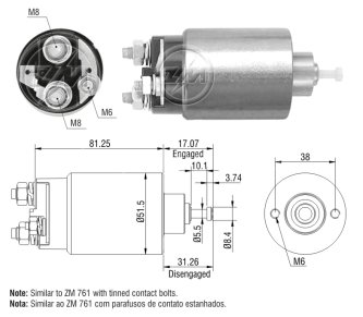 ZM 1761  MARŞ OTOMATİĞİ 12V FORD CONNECT V184 VİDALI TRANSİT