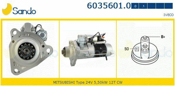 MEDOR-01-MIT-24-6177 STR 6177  MARŞ MOTORU 24V İVECO STRALİS TRAKKER  5801973143 504042667 42498715 2995373 2995372  M9T61671 M9T67671 m009t61671 m009t67671