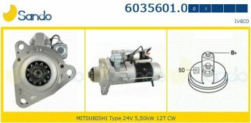 MEDOR-01-MIT-24-6177 STR 6177  MARŞ MOTORU 24V İVECO STRALİS TRAKKER  5801973143 504042667 42498715 2995373 2995372  M9T61671 M9T67671 m009t61671 m009t67671
