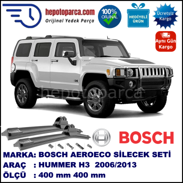 HUMMER H3  09.2006-..., 400 / 400 mm. BOSCH AEROECO Aparatlı Muz Silecek