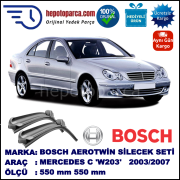 MERCEDES-BENZ Serie C [203] 07.2003-08.2007 550/550 mm Bosch Aerotwin Araca Özel Silecek