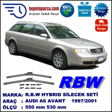 AUDI A6 Avant [4B5; C5] 04.1997-05.2001, 550 / 530 mm.  RBW  ADAPTÖRLÜ MUZ SİLECEK SETİ