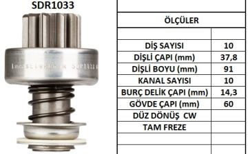 SDR1033 DİŞLİ 10 DİŞ MAN 10 136 OTOBÜS KAMYON