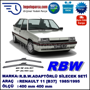 RENAULT 11 [B37] 01.1985-03.1995, 400 / 400 mm.  RBW  ADAPTÖRLÜ MUZ SİLECEK SETİ