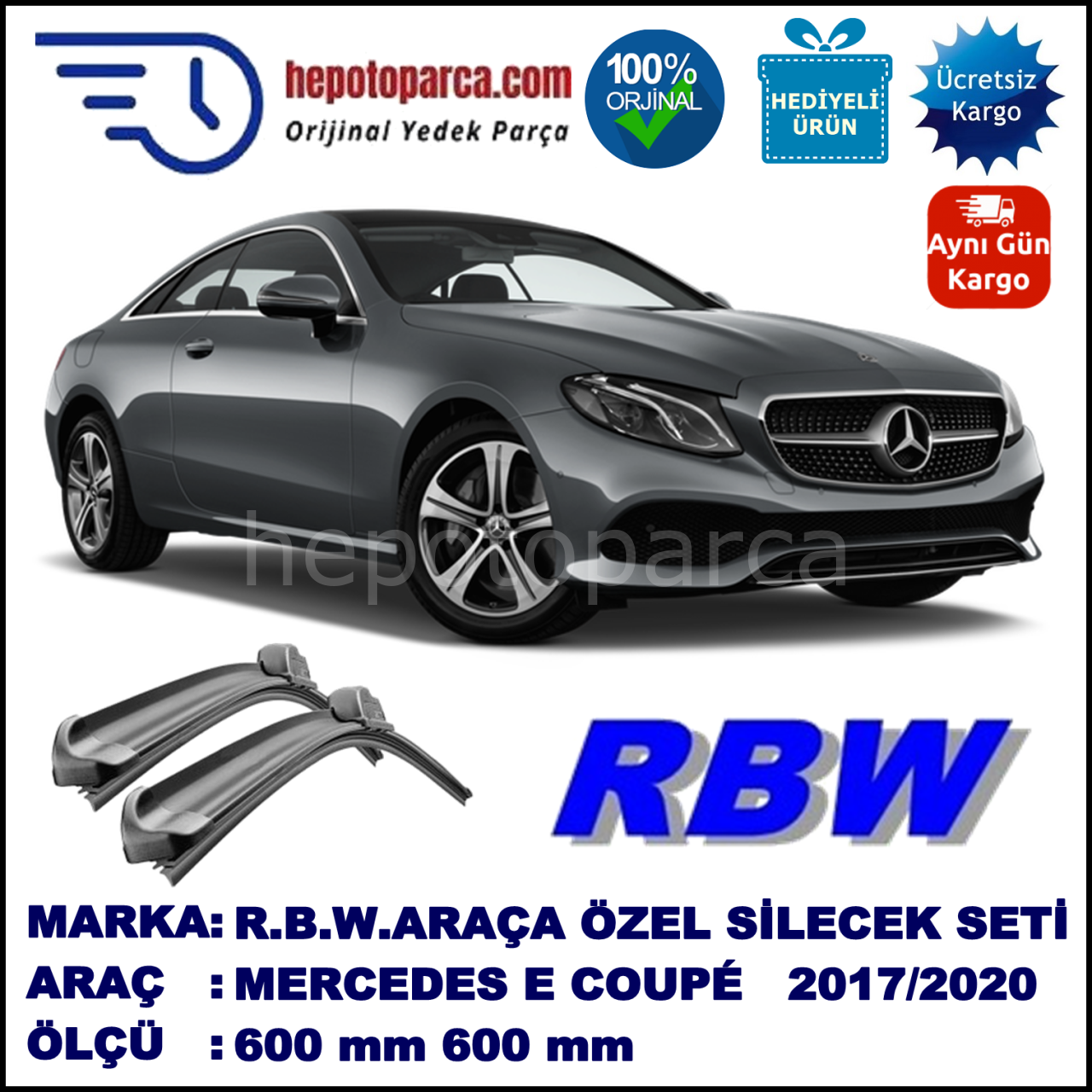 MERCEDES E-CLASS COUPÉ MUZ SİLECEK TAKIMI RBW ARACA ÖZEL [C238] (2017→)