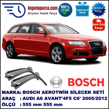 AUDI A6 Avant [4F5; C6] 03.2005-... 555/555 mm Bosch Aerotwin Araca Özel Silecek