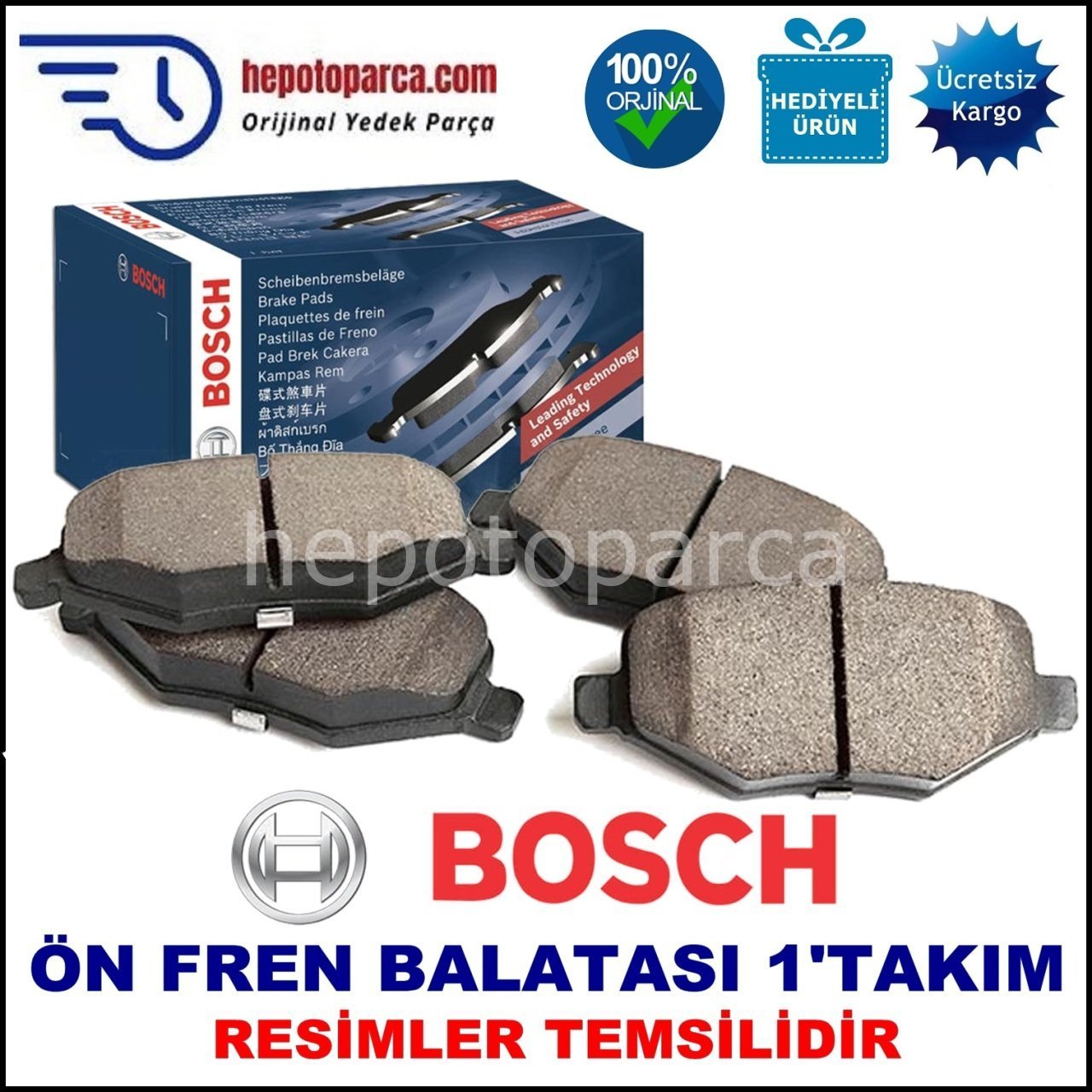 RENAULT Megane 2 II 1.6 Hatchback 11.2002 - 10.2008 ÖN FREN BALATASI BOSCH