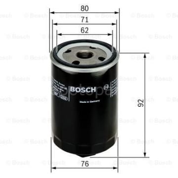 VW (VOLKSWAGEN) Bora 1.6 11.2001 - 05.2005 BOSCH YAĞ FİLTRESİ filitre