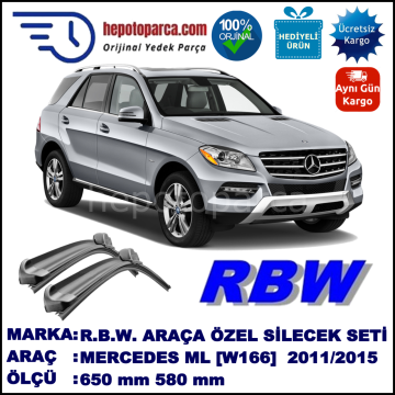 MERCEDES M-CLASS ML [W166] MUZ SİLECEK TAKIMI RBW ARACA ÖZEL (2011-2015)