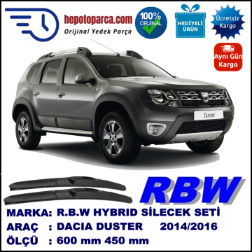 DACIA DUSTER HYBRID SİLECEK TAKIMI RBW ARACA ÖZEL (2014-2016)