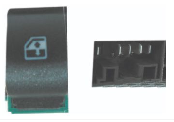 AN0717 ANAHTAR CAM ACMA-KAPAMA  DOBLO SOL IC SİYAH