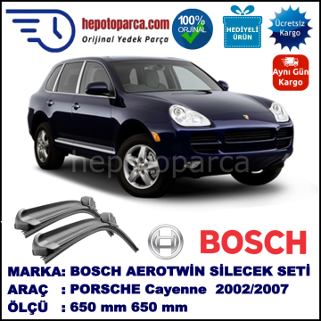 PORSCHE Cayenne [9PA] 09.2002-01.2007 650/650 mm Bosch Aerotwin Araca Özel Silecek