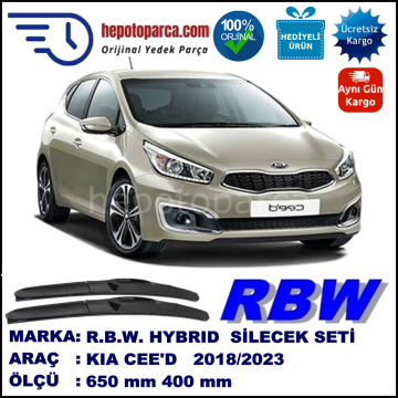 KIA CEE'D HYBRID SİLECEK TAKIMI RBW ARACA ÖZEL (2018→)