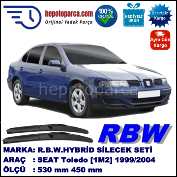 SEAT Toledo [1M2] 04.99-07.04 530 /  mm. RBW Hybrid Silecek. U Kanca Uyumlu Hibrit
