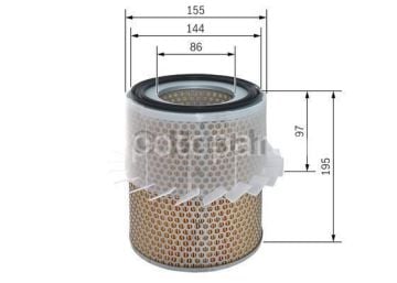 MITSUBISHI L 200 2.5 Diesel 4WD 01.1996 - 06.2001 BOSCH HAVA FİLTRESİ