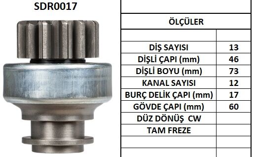 SDR0017  MARS DISLISI-13DIS  ANADOL DIZEL KAM YONET-DODGE-MF