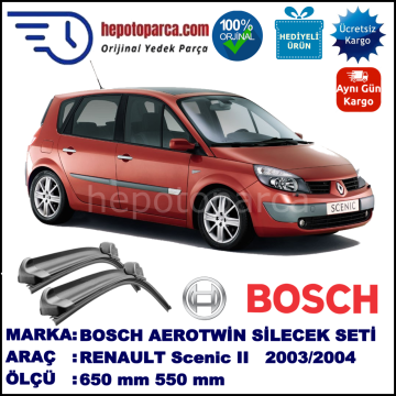 RENAULT Scenic II [JM.] 05.2003-11.2004 650/550 mm Bosch Aerotwin Araca Özel Silecek