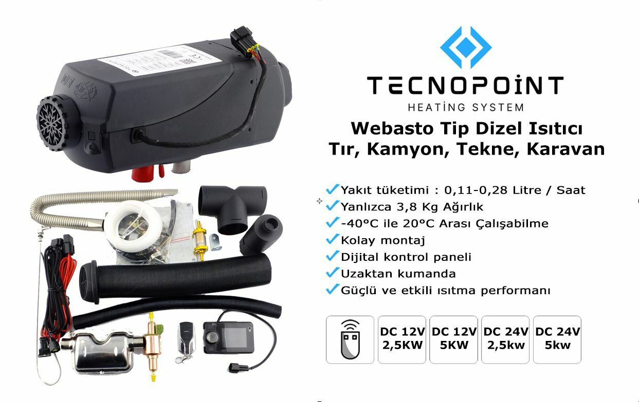 TEKNOPOİNT TC18-02 ARAÇ İÇİ ISITICI D2 24V WEBASTO