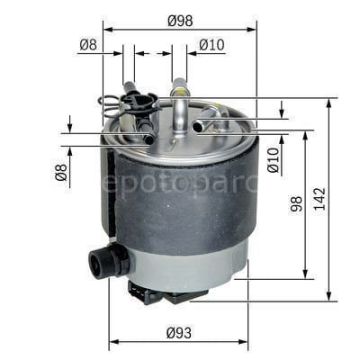 NISSAN Qashqai+2 1.5 dCi 08.2008 - 12.2013 BOSCH MAZOT FİLTRESİ filitre