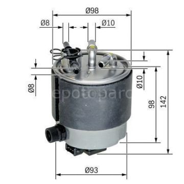 NISSAN Qashqai+2 1.5 dCi 08.2008 - 12.2013 BOSCH MAZOT FİLTRESİ filitre