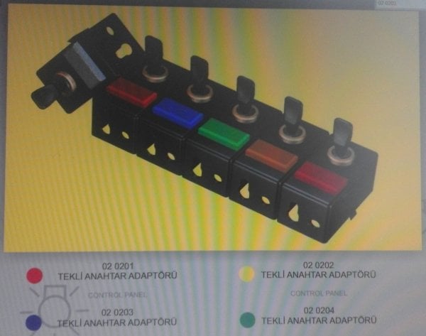 TEKLİ ÇIT ÇIT ADAPTÖR MUH.ANAHTARI MAVİ TEK TUŞLU