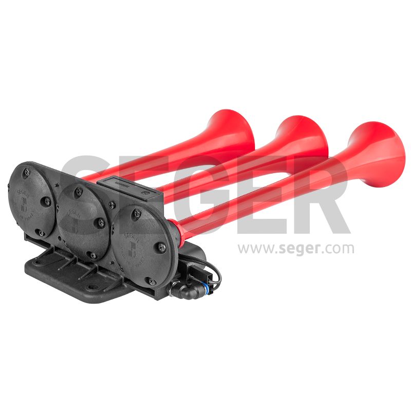 SEGER 86EC2400 ÜÇ BORULU İKİ MELODİLİ 24V ARAP KORNA PLASTİK BORULU SAYDIRMALI