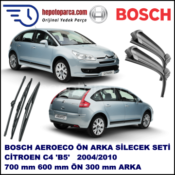 CITROEN C4 [B5] 11,2004-08,2010 Bosch Aeroeco Ön ve Arka Silecek Takımı