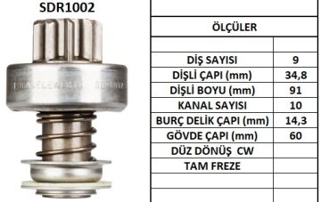 SDR1001  MARS DISLISI-9DIS AUDI-MERCEDES 200D ,220D,240D E.M.TAM FREZE-VOLVO-VW