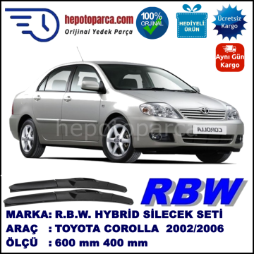 TOYOTA COROLLA HYBRID SİLECEK TAKIMI RBW ARACA ÖZEL (2002-2006)
