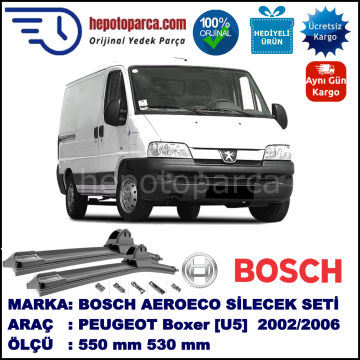 PEUGEOT Boxer [U5] 02.2002-05.2006, 550 / 530 mm. BOSCH AEROECO Aparatlı Muz Silecek