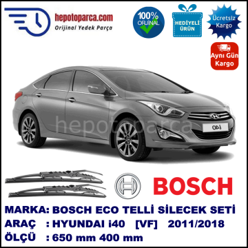 HYUNDAI i40  [VF] 04.11-... 650 / 400 mm. BOSCH ECO Telli Silecek 2'li Takım