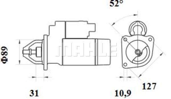 MS 72 Z1660 24V 4KW Z9 LETRİKA MAHLE ISKRA MS72 72735700 11131869500   3838922067965  2913108700  3838922067965
