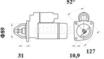 MS 72 Z1660 24V 4KW Z9 LETRİKA MAHLE ISKRA MS72 72735700 11131869500   3838922067965  2913108700  3838922067965