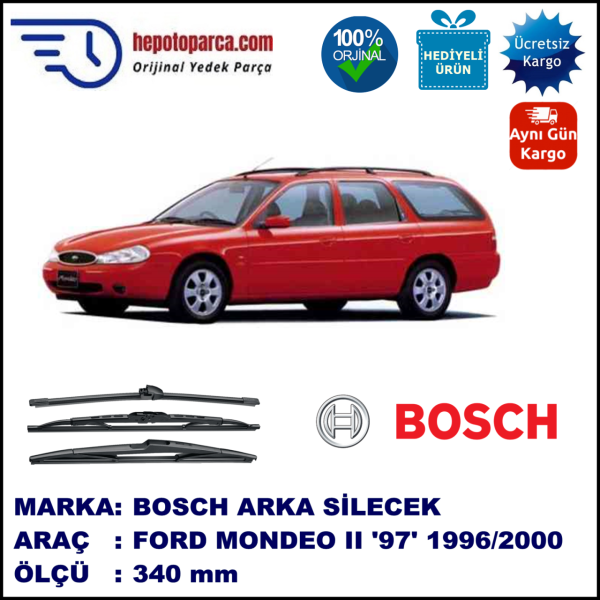 FORD Mondeo II Turnier [97] 340 mm 08.1996-09.2000 BOSCH Arka Silecek