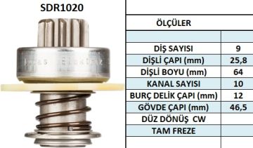 SDR1020  MARS DISLISI-9DIS  MERCEDES 200,220, 230,230S,4-250,280SE,SEL
