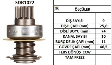 SDR1022  MARS DISLISI-9DIS  VW TRANSPORTER1.6 ,1.9 TERS FRZ.