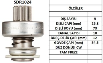 SDR1024  MARS DISLISI-9DIS  MERCEDES 200D,220 D,240D123K INCE FREZE