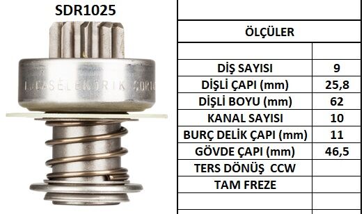 SDR1025  MARS DISLISI-9DIS  VW GOLF PASSAT-JE TTA TERS FREZE