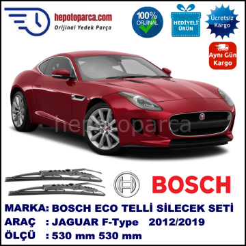 JAGUAR F-Type  10.12-... 530 / 530 mm. BOSCH ECO Telli Silecek 2'li Takım