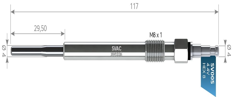 SVAC SV005 KIZDIRMA BUJİSİ AUDİ A3-A4-A6 2.0 TDI 4.4V