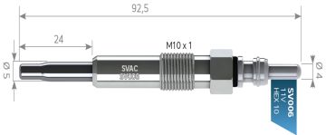 SVAC SV006 KIZDIRMA BUJİSİ  VW LT35-T4 2.5 TDI VOLKSWAGEN