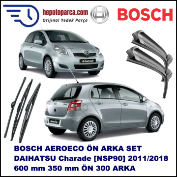 DAIHATSU Charade  [NSP90] 03,2011-,,, Bosch Aeroeco Ön ve Arka Silecek Takımı