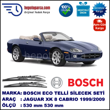 JAGUAR XK 8 Convertible [QDV] 01.99-02.09 530 / 530 mm. BOSCH ECO Telli Silecek 2'li Takım