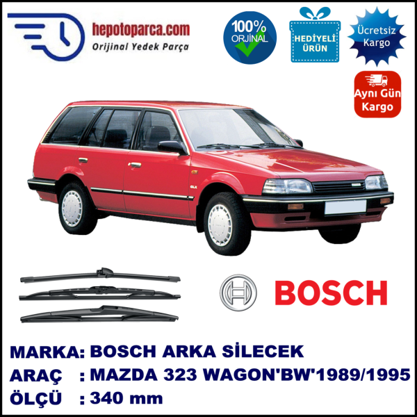 MAZDA 323 Wagon [BW] 340 mm 09.1989-10.1995 BOSCH Arka Silecek