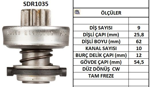 SDR1035  MARS DISLISI-9DIS  AUDI-FIAT TIPO 1. 9TD-VOLVO 240DTOFAS SAHIN - VW