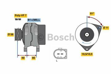 AlternatörMITSUBISHI FUSO TRUCK & BUS CO; Canter; MIT MK667725; MB MK66772