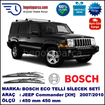 JEEP Commander [XH] 01.06-... 450 / 450 mm. BOSCH ECO Telli Silecek 2'li Takım