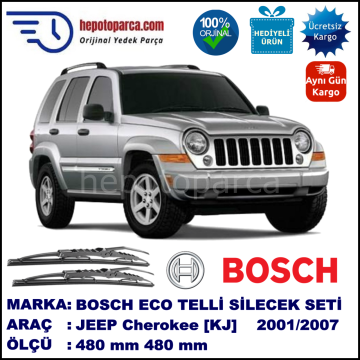 JEEP Cherokee [KJ] 03.01-12.07 480 / 480 mm. BOSCH ECO Telli Silecek 2'li Takım