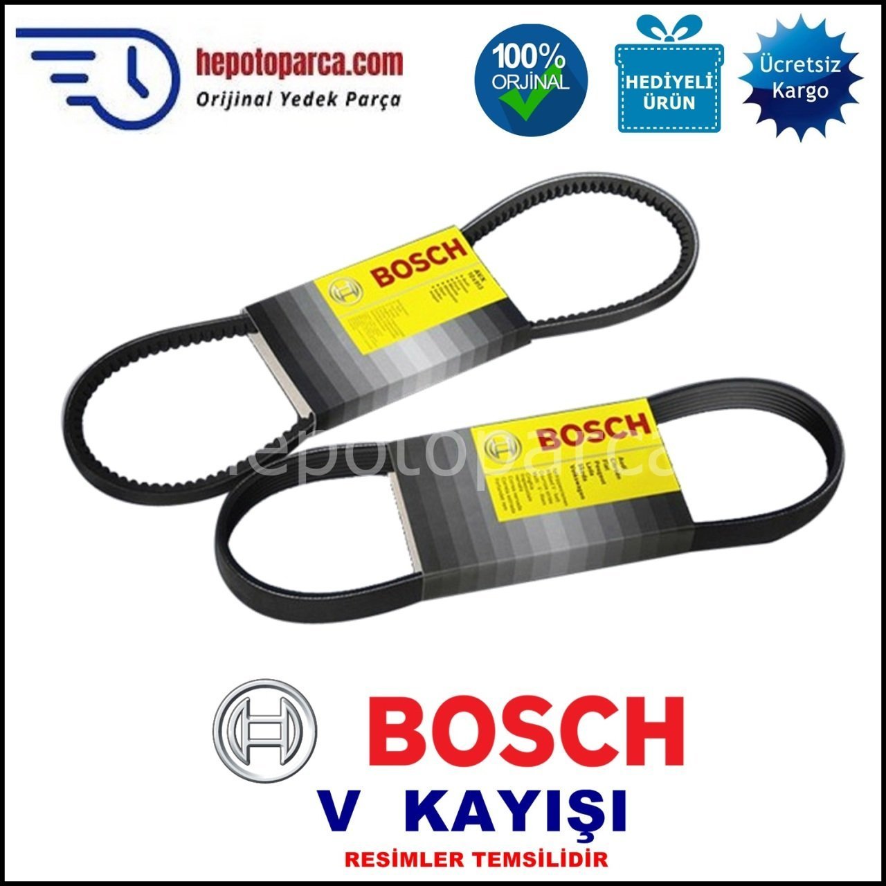 AUDI A3 1.6 Sportback 06.2005-08.2012 BOSCH VANTİLATÖR KAYIŞI