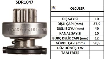 SDR1047  MARS DISLISI-10DIS  MERCEDES VITO 10 8D,110D,E250,E259D - PEUGEOT PARTNER - CITROEN BERLINGO